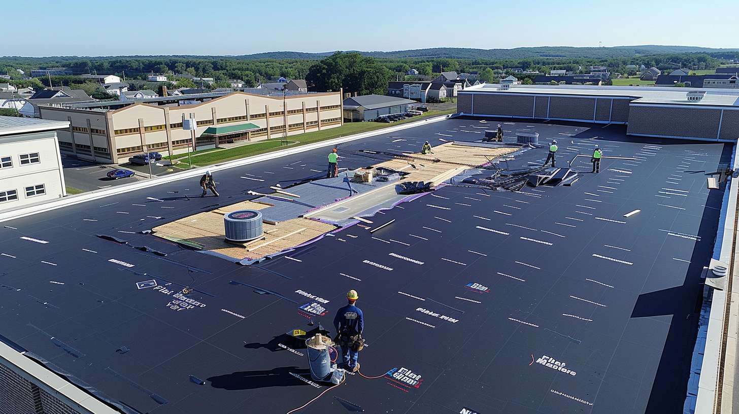Professional Flashing Installation on Flat Roof Services